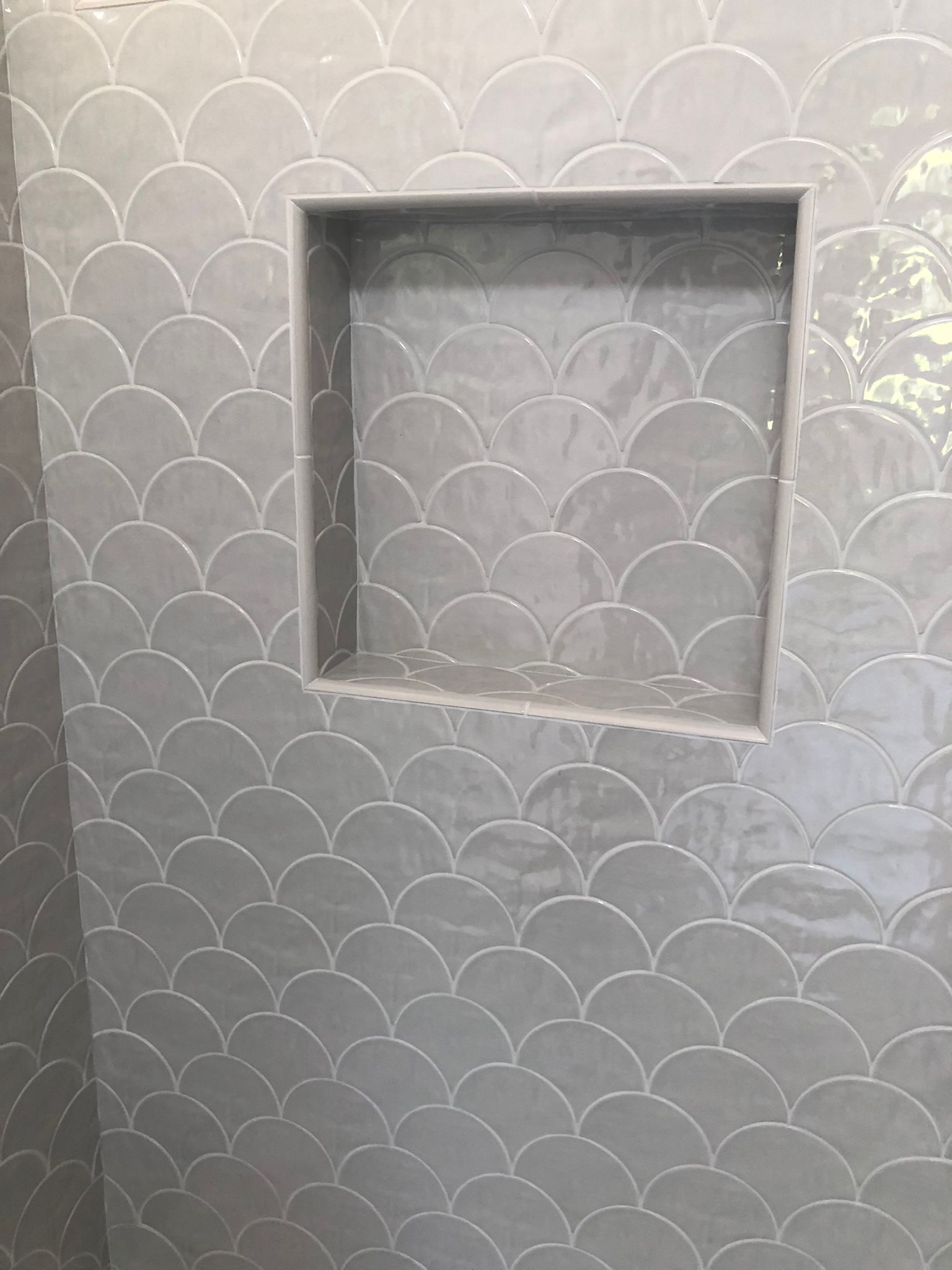Shower bath with ceramic tile in walls porcelain tile in floors - Bay ...